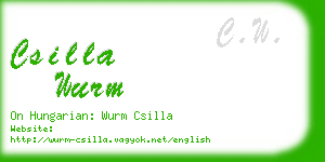 csilla wurm business card